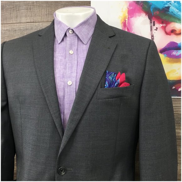 Joseph Abboud Mens Blazer Sport Coat Two Button Jacket Wool 44R Casual Suits USA - Picture 2 of 13
